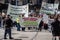 Protestors assemble in the city of Melbourne to highlight their issues of anti-racism, abortion, socialism and trans rights