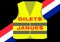 Protests of yellow vests in France. The first blood of the victim killed mourning. Suitable for news about gilets janues