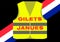 Protests of yellow vests in France. The first blood of the victim killed mourning. Suitable for news about gilets janues. Vector