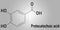 Protocatechuic acid PCA green tea antioxidant molecule. Skeletal formula.