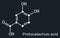 Protocatechuic acid, PCA molecule. It is 3,4-dihydroxybenzoic, phenolic acid, metabolite of antioxidant polyphenols, catechol, is