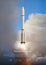 Proton-M Rocket. 3D illustration poster.