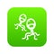 Protozoan virus icon green vector