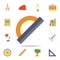 protractor colored icon. Detailed set of colored education icons. Premium graphic design. One of the collection icons for websites