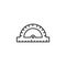 protractor outline icon. Element of simple education icon for mobile concept and web apps. Thin line protractor outline icon can