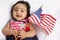 Proud Asian American Baby Celebrating July Fourth