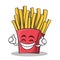 Proud face french fries cartoon character