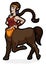 Proud Female Centaur with Long Ponytail, Vector Illustration