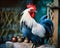 Proud French Rooster in Blue, White, and Red