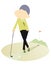 Proud golfer fun illustration