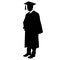 Proud Graduate in Silhouette: Academic Milestone