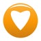 Proud heart icon vector orange