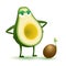 Proud mother avocado with avocado baby seed