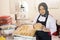 Proud muslim woman homemade bakery