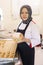 Proud muslim woman homemade bakery