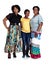 Proud of our feminine wisdom. Studio shot of two african women with a teenage girl isolated on white.