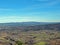 Provancal countryside landscape at sunset time in winter, Vaucluse, Provence, Southern France