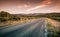 Provence France landscape - road, hills, vineyards