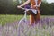 Provence - girl at the lavender field