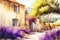 The Provence region South of France watercolor painting watercolour