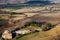 Provence in winter  ,landscape showing lavander fields and old farmhouses near mount ventoux