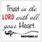 Proverbs 3:5 - Trust in the Lord with all your heart word design vector on white background for Christian encouragement from the O