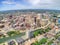 Providence, Rhode Island seen from above by an Aerial Drone in S