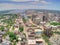 Providence, Rhode Island seen from above by an Aerial Drone in S