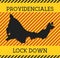 Providenciales Lock Down Sign. Yellow island.