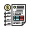 providing information on cash flow color icon vector illustration