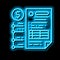 providing information on cash flow neon glow icon illustration