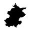 Province Beijing map vector silhouette illustration