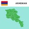 Province name in Armenian map and flag