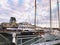 Provincetown Harbor boats docked at the pier