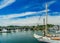 Provincetown Marina and Pilgrim Monument, Provincetown MA US