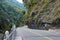 Provincial Highway 8 Central Cross-Island Highway near Cimu Bridge at Taroko National Park in Xiulin, Hualien, Taiwan