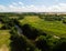 Provincial landscape with river in middle strip of Russia