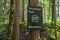 Provincial Park boundary sign in British Columbia, Canada