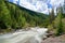 Provo river along the Mirror Lake Scenic Byway