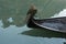 Prow of a decorated gondola in Venice