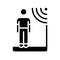 Proximity sensors black glyph icon