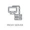 proxy server linear icon. Modern outline proxy server logo conce