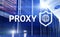 PROXY server, VPN, Virtual Private network technology. Cyber security.