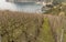 Pruned vines in terraced vineyard near Monterosso village, Italy