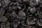 Prunes, withered plums background. Heap of dried fruits