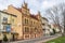 Przemysl, Poland, - April 13, 2019. View of residential buildings in Przemysl