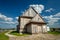 Przysiolek, Lubelskie, Poland - May 14, 2023: Historic wooden Roman Catholic Church from 1746