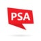 PSA Prostate-Specific Antigen acronym on a speach bubble