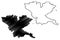 Pserimos island Hellenic Republic, Greece, Dodecanese Archipelago map vector illustration, scribble sketch Pserimos map