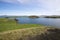 Pseudocraters at Skutustadir surrounding lake Myvatn, Iceland